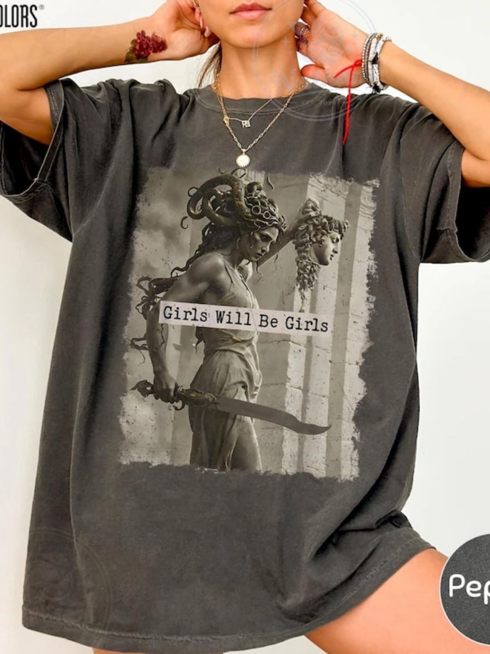 Girls Will Be Girls Graphic Tee - Pepper